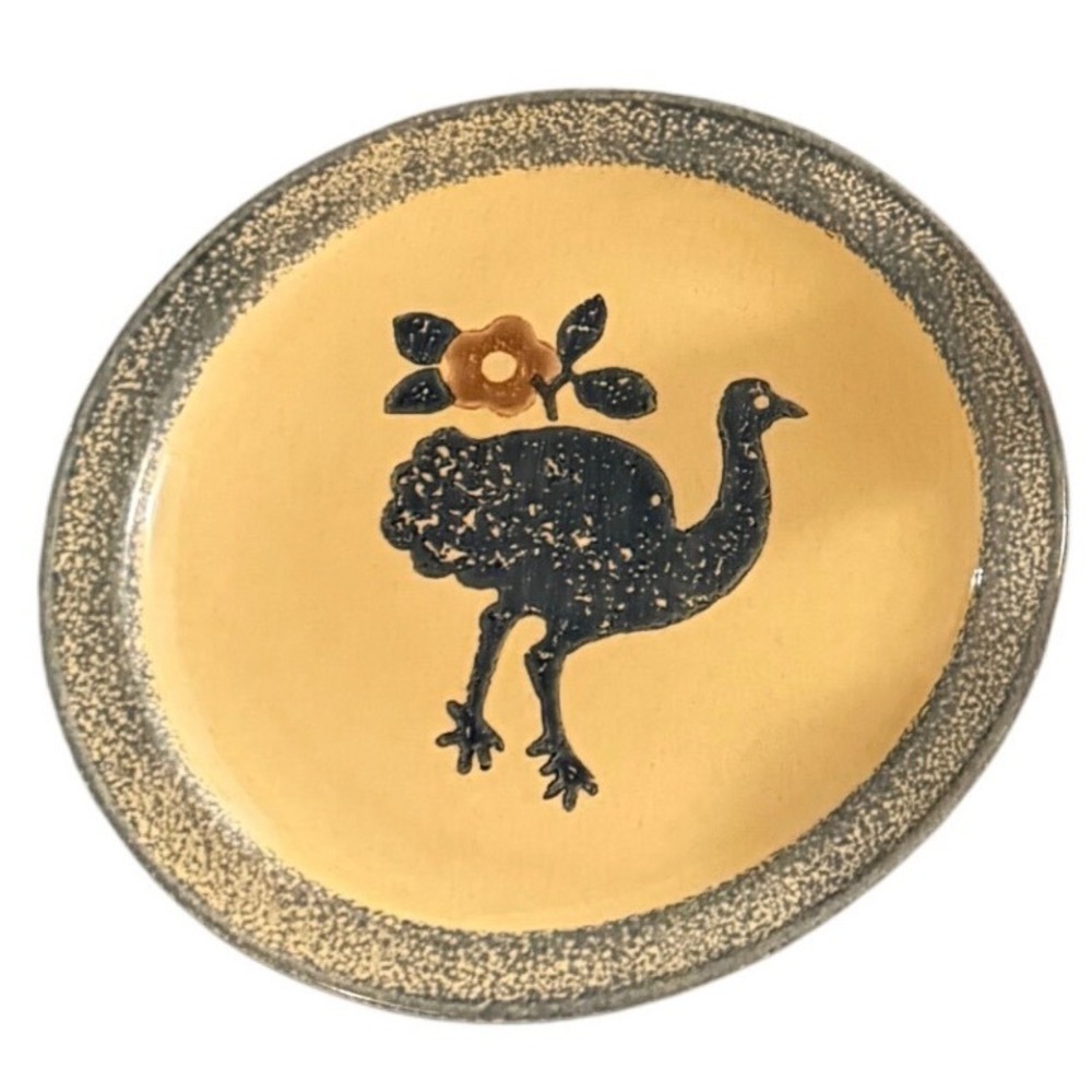 Vintage Pfaltzgraff 1983 American Collection Folk Art Charger Plate Bird 12